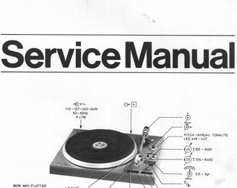 Manuel de service 22AF777 pour : tourne-disque automatique Philips de 1979.