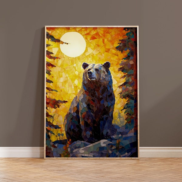Bear Stained Glass - Etsy