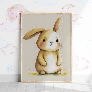 Impresión de conejo. Impresión de arte físico. Envío gratis a todo el mundo. Arte de la pared del vivero. Arte Generativo. Regalo para una nueva mamá. Impresión de arte para niños. Lindo