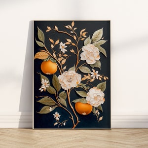 Orange Blossom Art Print: Botanical Floral Wall Art