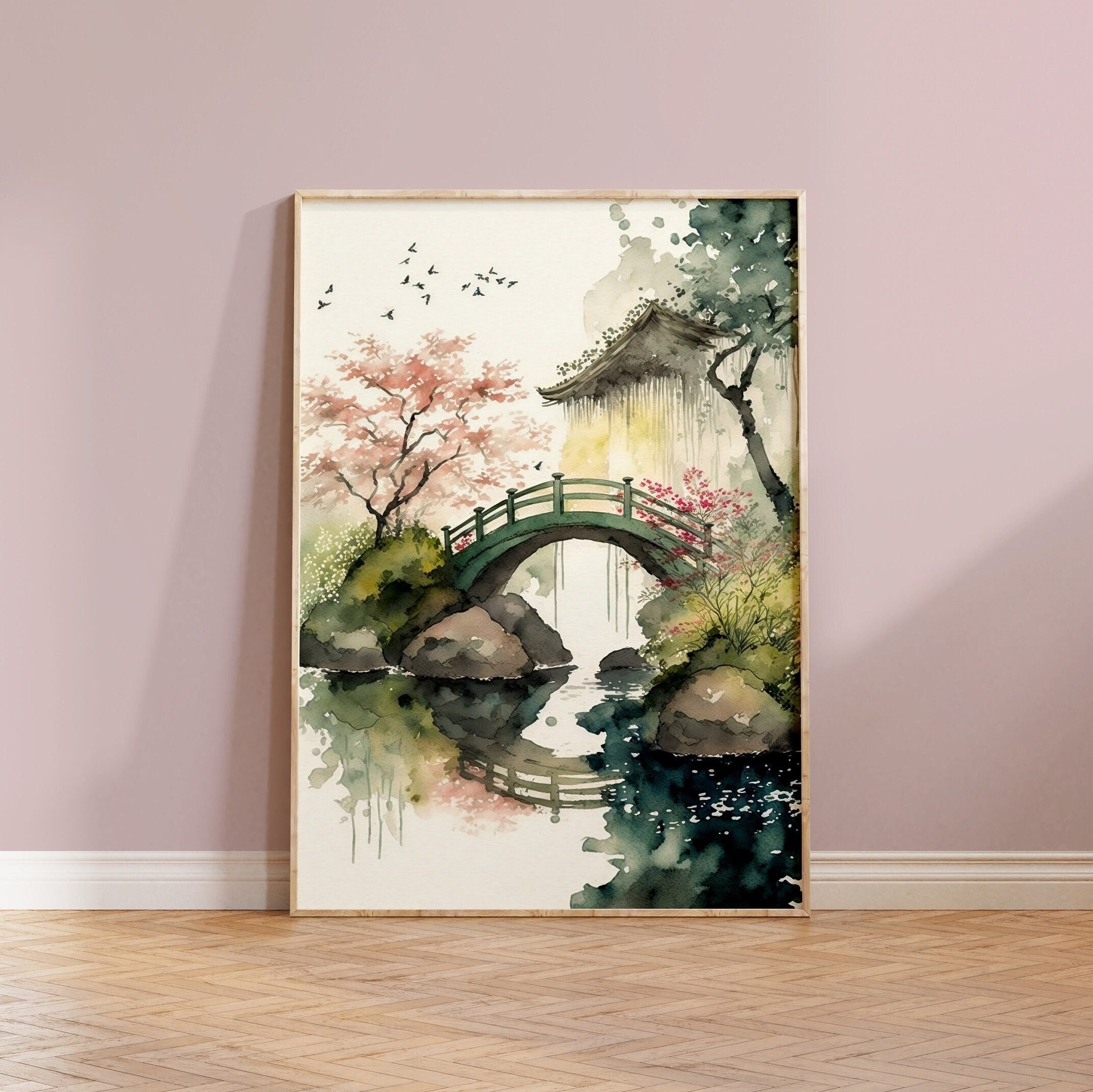 Japan in Spring - Painting a Landscape With Nicker Poster Colors For the  First Time 