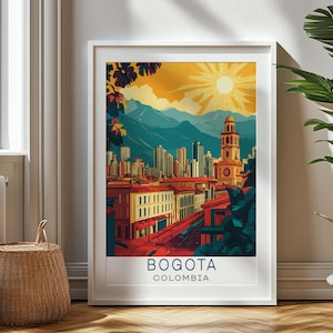 Personalized Travel Gift, Bogota Travel Print, Colombia Art Gift for Travelers, Birthday Gift, Colombia Souvenir, Bogota Art, Gift for Dad
