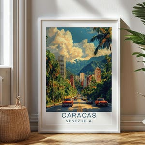 Personalized Travel Gift, Caracas Travel Print, Venezuela Art Gift, Gift for Travelers, Birthday Gift, Venezuela Souvenir, Caracas Art