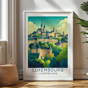 Personalized Travel Gift, Luxembourg Travel Print, Luxembourg Art Gift for Travelers, Birthday Gift, Luxembourg Souvenir, Luxembourg Art
