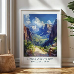 Personalisiertes Reisegeschenk - Engel landen - Zion Nationalpark Reisedruck, Utah, Kunst Geschenk, Geschenk für Reisende, Engel landen Druck