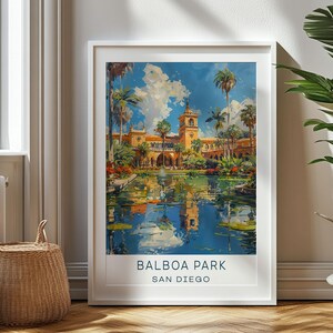 Personalized Travel Gift - Balboa Park Travel Print - San Diego Art Gift, Gift for Travelers, Birthday Gift, Souvenir, Gift for Dad, Balboa