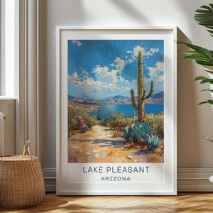 Personalized Travel Gift - Lake Pleasant Travel Print - Arizona Art Gift, Gift for Travelers, Birthday Gift, Souvenir, Gift for Dad