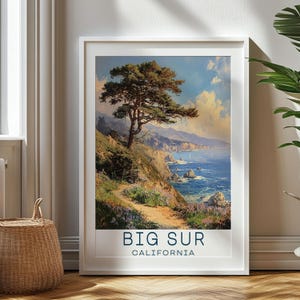 Personalisiertes Reisegeschenk - Big Sur Reisedruck Kalifornien Kunst Geschenk, Geschenk für Reisende, Geburtstagsgeschenk, Souvenir, Geschenk für Papa, Big Sur Art