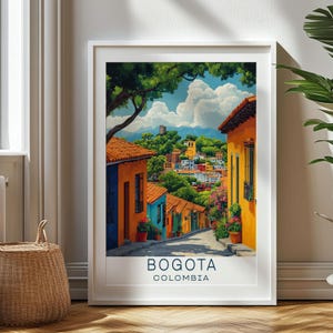 Personalized Travel Gift, Bogota Travel Print, Colombia Art Gift for Travelers, Birthday Gift, Colombia Souvenir, Bogota Art, Gift for Dad