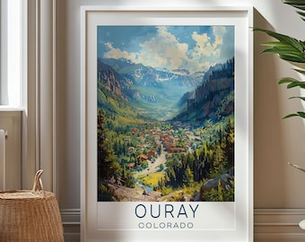 Personalized Travel Gift - Ouray Travel Print - Colorado Art Gift, Gift for Travelers, Birthday Gift, Souvenir, Gift for Dad, Ouray Art