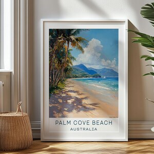 Personalisiertes Reisegeschenk - Palm Cove Beach Reisedruck - Australien Kunst Geschenk, Geschenk für Reisende, Geburtstagsgeschenk, Souvenir, Geschenk für Papa