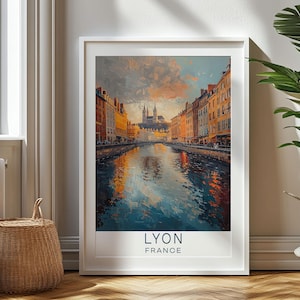Personalized Travel Gift, Lyon Travel Print, France Art Gift, Gift for Travelers, Birthday Gift, Lyon Souvenir, Lyon Art, Lyon Poster