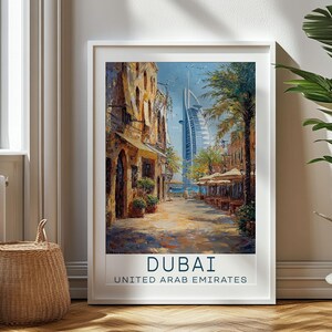 Personalized Travel Gift Dubai Travel Print - UAE Art Gift, Gift for Travelers, Birthday Gift, Souvenir, Gift for Dad, Dubai Art, Dubai Gift