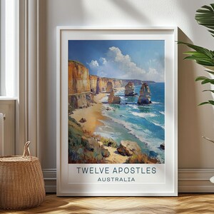 Personalized Travel Gift, Twelve Apostles Travel Print, Australia Art Gift for Travelers, Birthday Gift, Australia Souvenir, Twelve Apostles