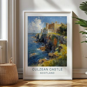 Personalized Travel Gift - Culzean Castle Travel Print - Scotland Art Gift, Gift for Travelers, Birthday Gift, Souvenir, Gift for Dad