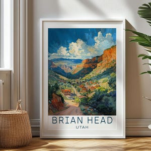 Presente de viagem personalizado, impressão de viagem de Brian Head, presente de arte de Utah, presente para viajantes, presente de aniversário, lembrança de Brian Head, arte de Brian Head