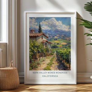 Personalized Travel Gift - Napa Valley Travel Print - California Art Gift, Gift for Travelers, Birthday Gift, Souvenir, Gift for Dad
