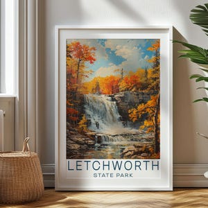 Regalo de viaje personalizado: impresión de viaje del parque estatal Letchworth: regalo artístico de Nueva York, regalo para viajeros, regalo de cumpleaños, recuerdo, regalo para papá