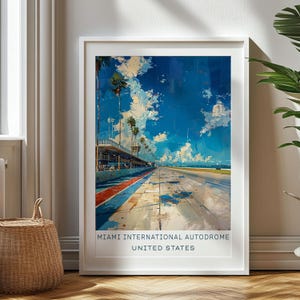 Personalized Travel Gift, Miami International Autodrome Travel Print, F1 Poster, F1 Art, F1 Circuit, F1 Art Print, F1 Miami Circuit
