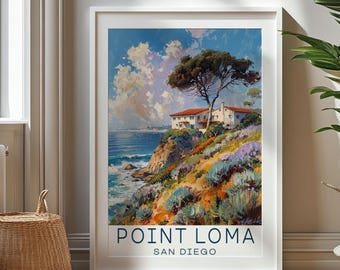 Personlig resepresent - Point Loma resetryck - San Diego konstpresent, present till resenärer, födelsedagspresent, San Diego souvenir, present till pappa