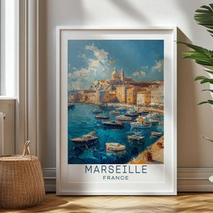 Personalized Travel Gift, Marseille Travel Print, France Art Gift, Gift for Travelers, Birthday Gift, Marseille Souvenir, Marseille Art