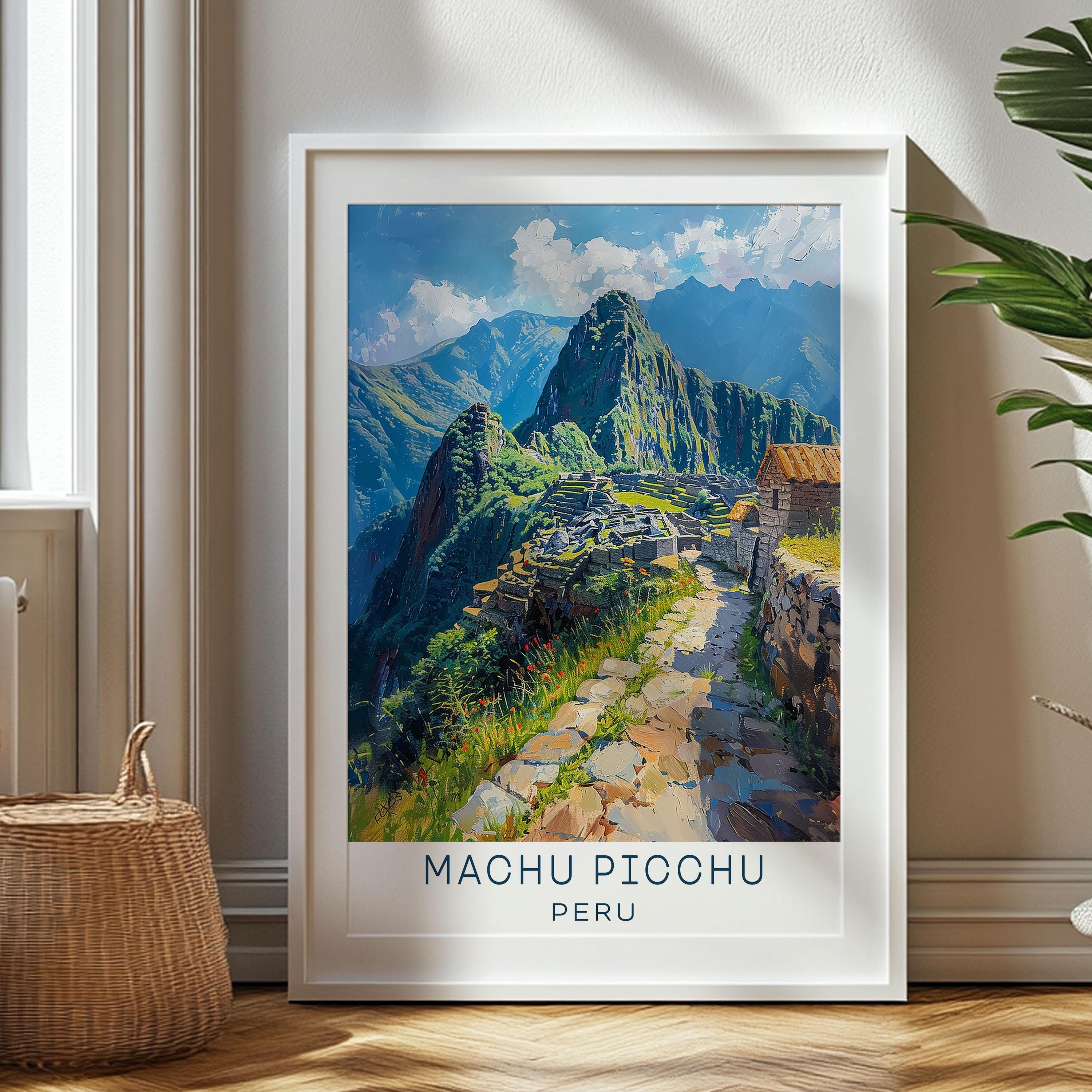 Personalized Travel Gift, Machu Picchu Travel Print, Peru Art Gift, Gift for Travelers, Birthday Gift, Machu Picchu Souvenir, Peru Art