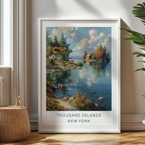 Personalized Travel Gift, Thousand Islands Travel Print, New York Art Gift for Travelers, Birthday Gift, New York Souvenir, Thousand Islands