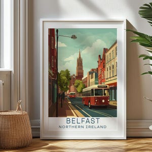 Nordirland Reisegeschenk, Beltz Reisedruck, Nordirland Kunstgeschenk für Reisende, Geburtstagsgeschenk, Nordirland Souvenir, Beltz