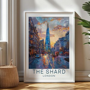 Personalized Travel Gift, The Shard London Travel Print, London Art Gift, Gift for Travelers, Birthday Gift, London Poster, The Shard Art
