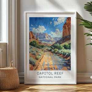 Personalized Travel Gift Capitol Reef National Park Travel Print - Utah Art Gift, Gift for Travelers, Birthday Gift, Souvenir, Gift for Dad