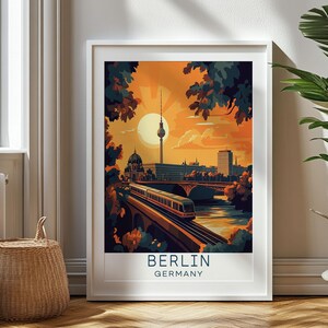 Personalized Travel Gift, Berlin Travel Print, Germany Art Gift  for Travelers, Birthday Gift, Germany Souvenir, Berlin Art, Gift for Dad