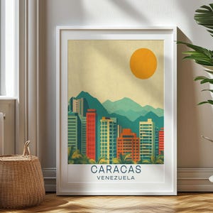 Personalized Travel Gift, Caracas Travel Print, Venezuela Art Gift, Gift for Travelers, Birthday Gift, Venezuela Souvenir, Caracas Art