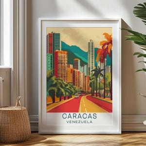 Personalized Travel Gift, Caracas Travel Print, Venezuela Art Gift, Gift for Travelers, Birthday Gift, Venezuela Souvenir, Caracas Art