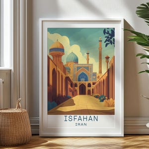 Personalized Travel Gift, Isfahan Travel Print, Iran Art Gift, Gift for Travelers, Birthday Gift, Iran Souvenir, Isfahan Art, Gift for Dad