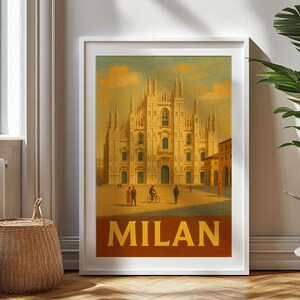 Personalized Travel Gift, Milan Travel Print, Italy Art Gift, Gift for Travelers, Birthday Gift, Milan Souvenir, Milan Art, Milano Poster