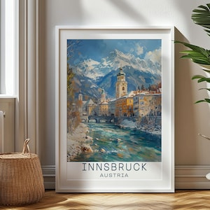 Personalized Travel Gift, Innsbruck Travel Print, Austria Art Gift, Gift for Travelers, Birthday Gift, Austria Souvenir, Innsbruck Art