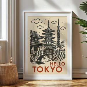Personalized Travel Gift, Tokyo Travel Print, Japan Art Gift, Gift for Travelers, Birthday Gift, Tokyo Souvenir, Tokyo Art, Tokyo Poster