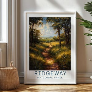 Personalized Travel Gift Ridgeway National Trail Travel Print, Wantage Art Gift, Souvenir, Birthday Gift, Ridgeway Art, England Print