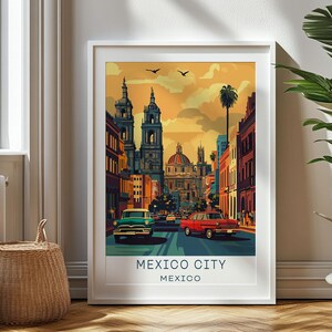 Personalized Travel Gift, Mexico City Travel Print, Mexico Art Gift, Gift for Travelers, Birthday Gift, Mexico Souvenir, Mexico City Art