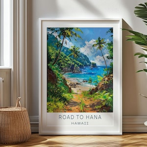 Personalisiertes Reisegeschenk, Road To Hana Reisedruck, Hawaii Kunst Geschenk, Geschenk für Reisende, Geburtstagsgeschenk, Hawaii Souvenir, Road To Hana Kunst