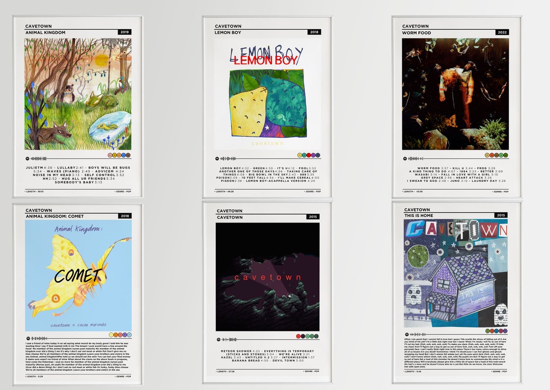 Cavetown 6 Set Album Poster / Worm Food Animal Kingdom Etsy