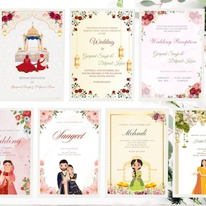 Personalized Printed Indian Wedding Invitation Set, Hindu Wedding Invitations, Hindu Wedding, Indian Wedding Invitation, Indian Invite Sets