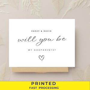 Biglietto "Sarai il mio padrino/la mia madrina/il mio", biglietto di battesimo, biglietto di proposta, padrini/e, "Sarai il mio/la mia madrina/il mio", personalizzato/a, con nome, invito per battesimo