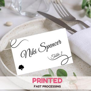 Tarjetas de lugar para bodas, tarjetas de lugar impresas, tarjetas de lugar minimalistas modernas, tarjetas de nombre para mesas, etiquetas de nombre para mesas, tarjetas de nombre impresas personalizadas