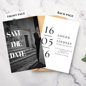 Photo Booth Save the Date Template, Hochzeit Gunst, Minimale Hochzeit Save the Date Karten, mit Umschlägen, kundenspezifische Hochzeitskarten, bearbeitbar