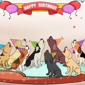 Carte d'anniversaire chien, chien imprimable, carte d'anniversaire imprimable drôle, carte d'anniversaire de chien, carte de voeux 5 x 7,