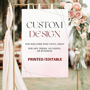 カスタムウェルカムサインデザイン、パーソナライズされたカスタムサイン、カスタムテーマ、パーソナライズされたドアサイン、カスタムフォトバナー、デジタルファイル付き