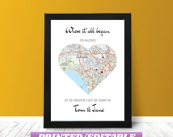 Custom Home Map, First Time Home Buyer, Personalized Housewarming Gift, First Home Gift Map, Our First Home, Our Home Map, Gift from Realtor