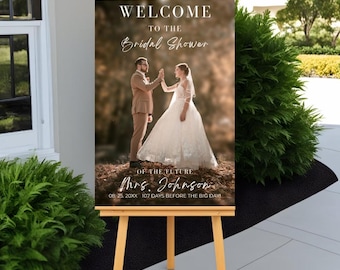 Printed + Shipped Bridal Shower Welcome Sign, Printed Bridal Shower Welcome Sign, Photo Wedding Bridal Shower Invitation, Welcome Sign with