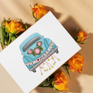 Personalized Wedding Cards | Just Married Card | Custom Wedding Card | Wedding Gifts | Bridal Shower | Wedding Shower | Congratulations Card